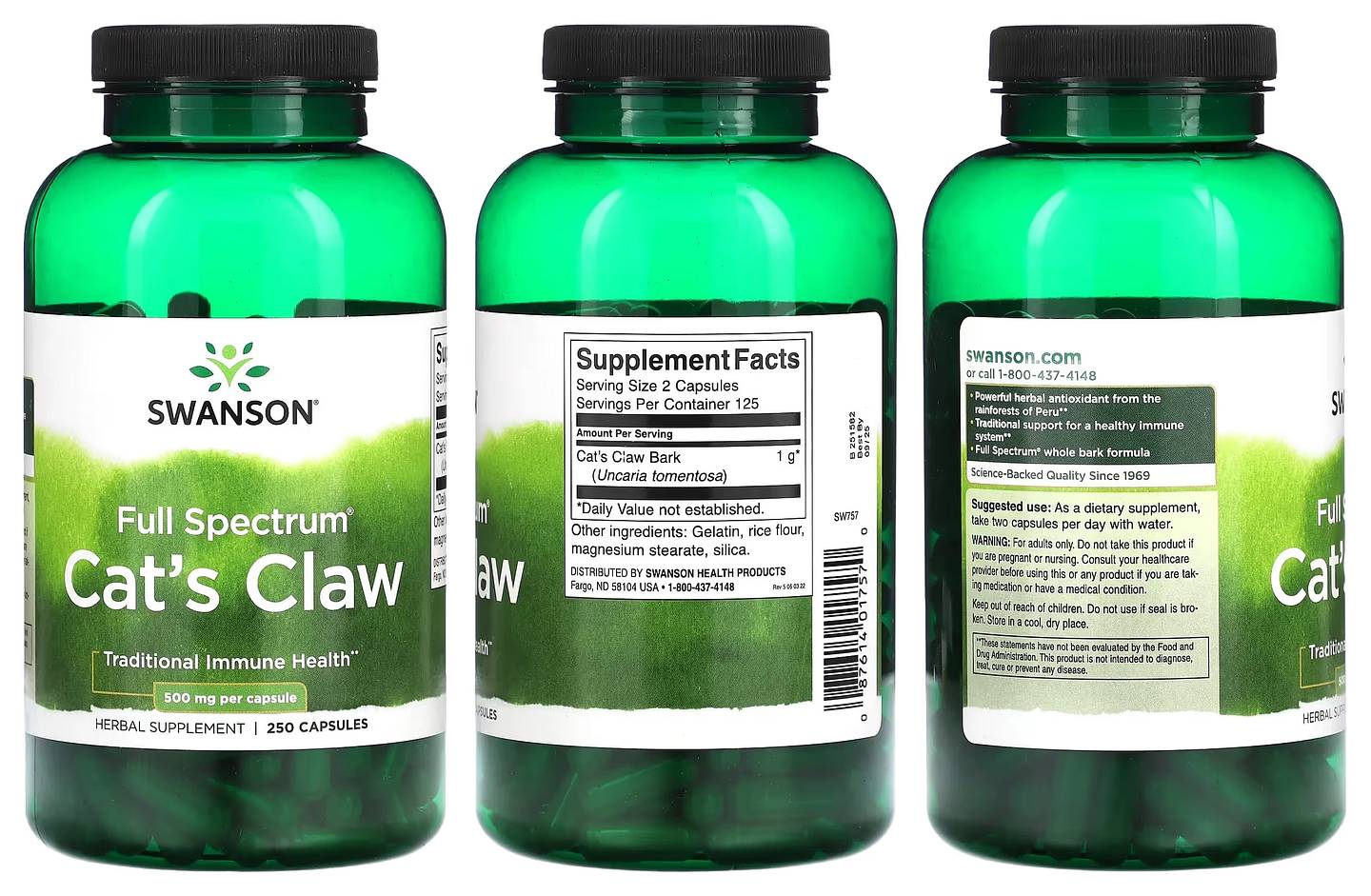 Swanson, Full Spectrum Cat's Claw packaging