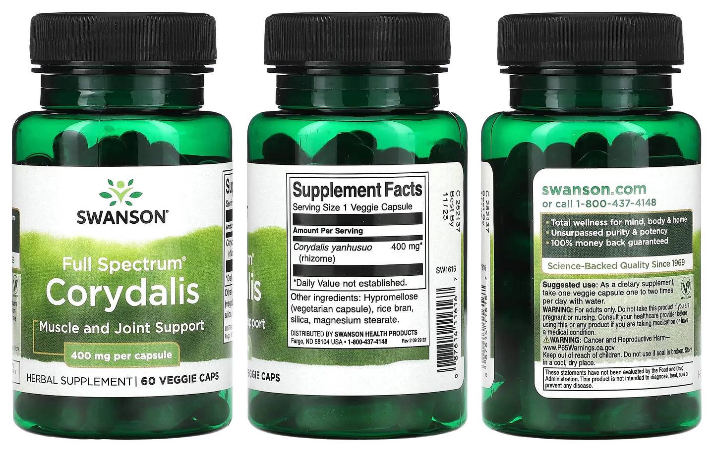 Swanson, Full Spectrum Corydalis packaging