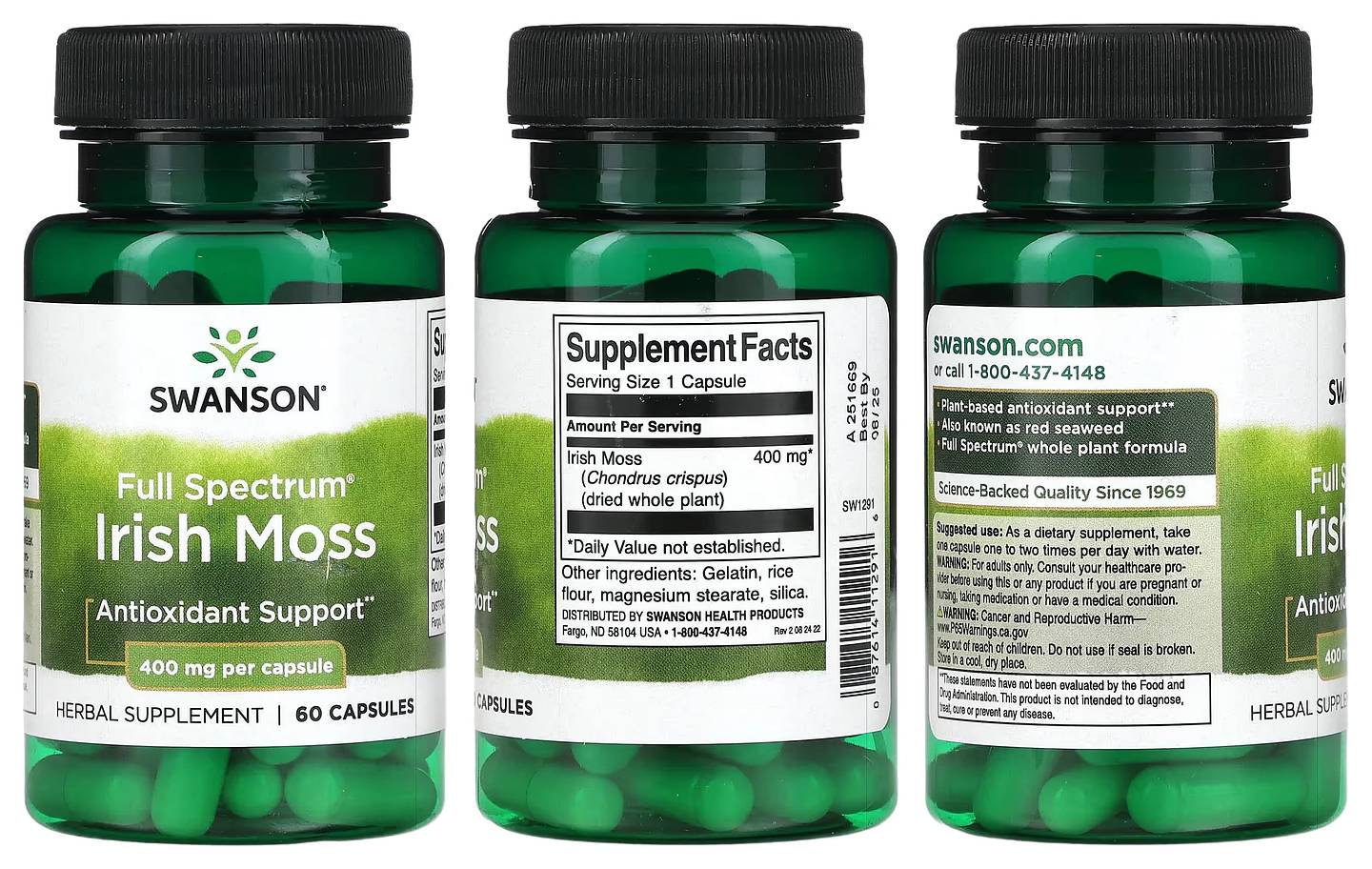 Swanson, Full Spectrum Irish Moss packaging