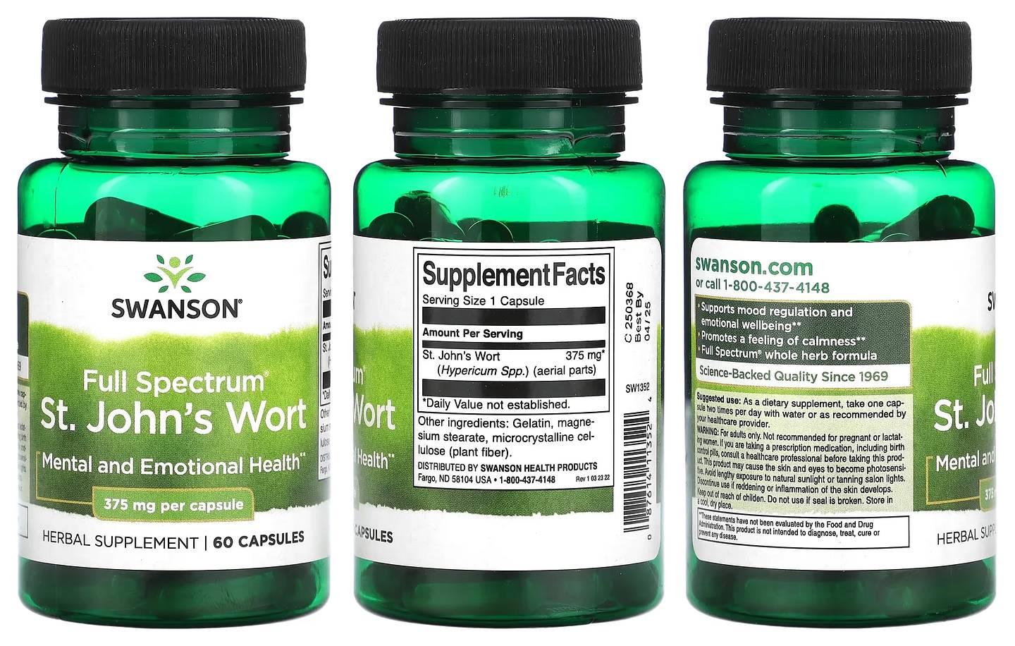 Swanson, Full Spectrum St. John's Wort packaging