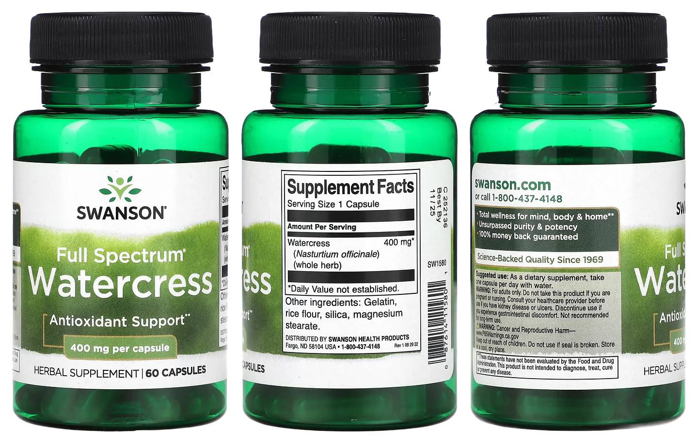 Swanson, Full Spectrum Watercress packaging