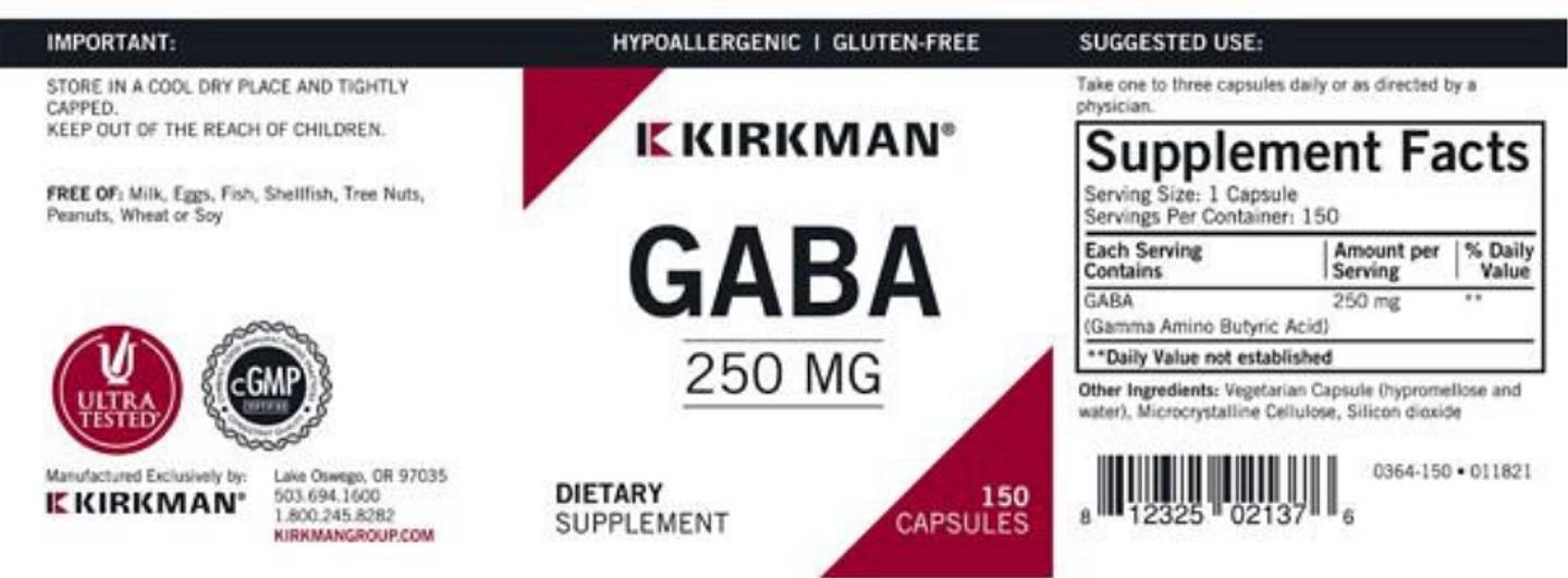 Kirkman Labs, GABA label