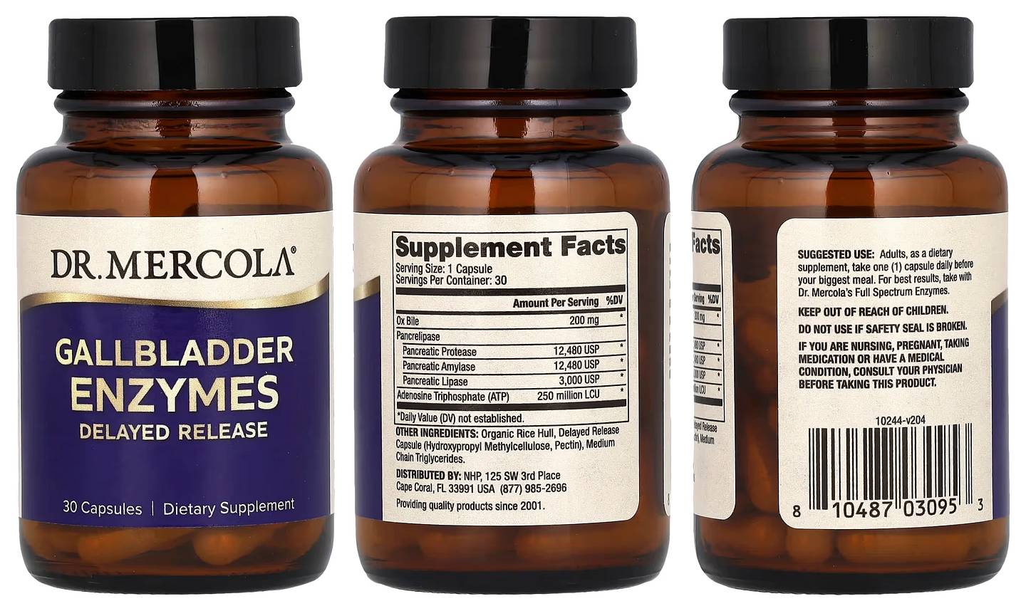 Dr. Mercola, Gallbladder Enzymes packaging