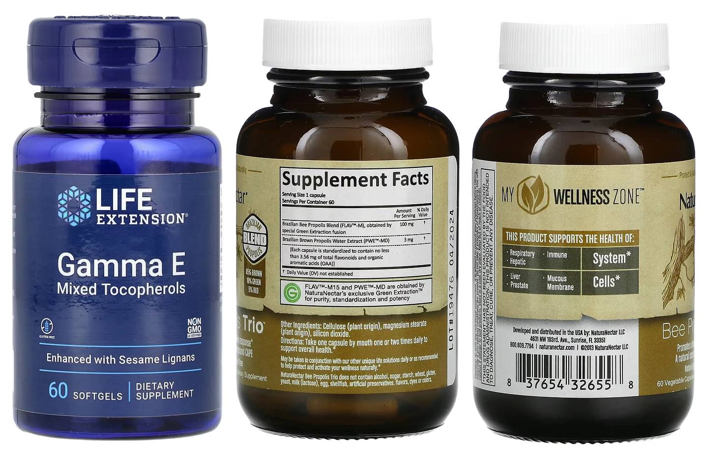 Life Extension, Gamma E Mixed Tocopherols packaging