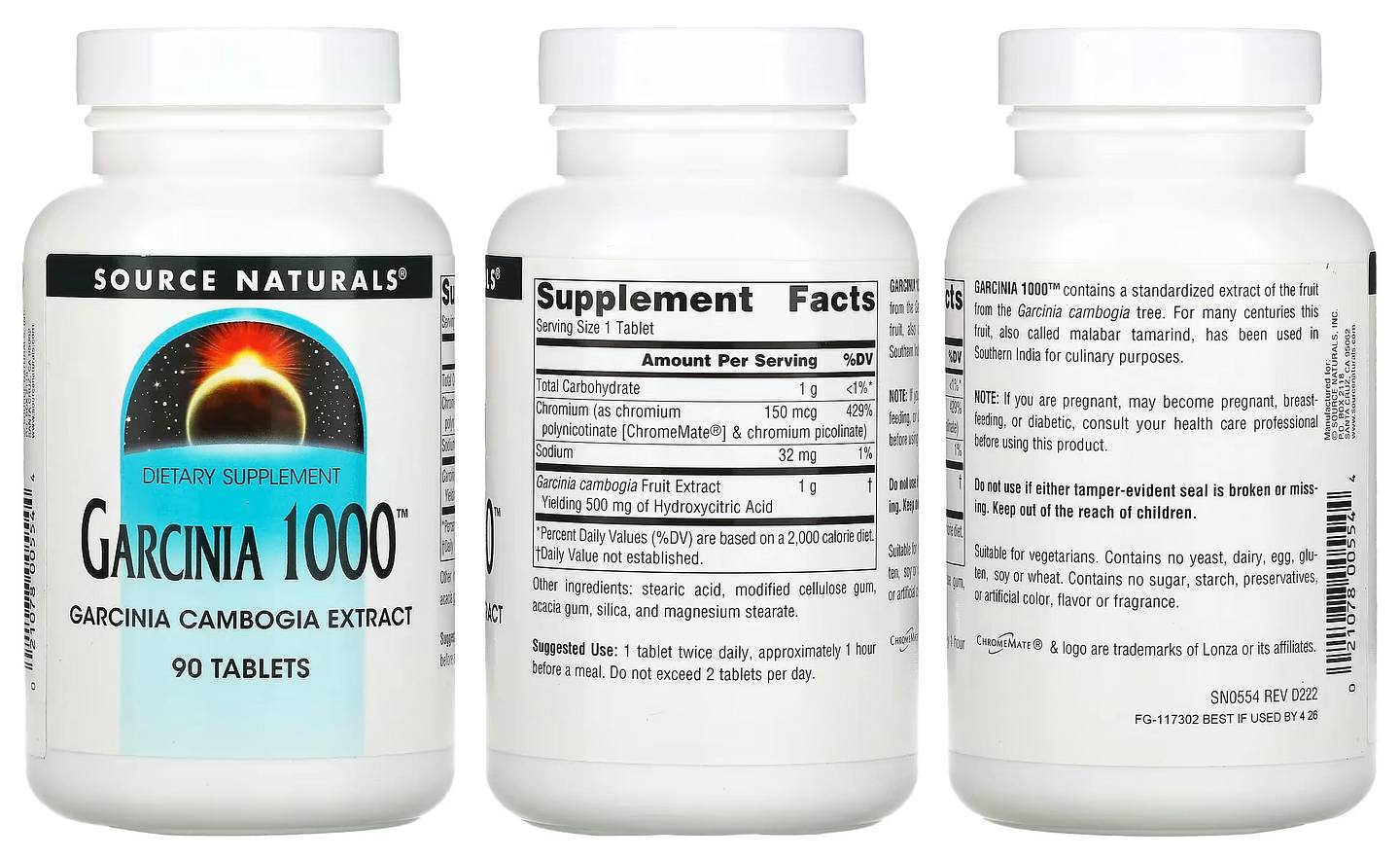 Source Naturals, Garcinia 1000 packaging