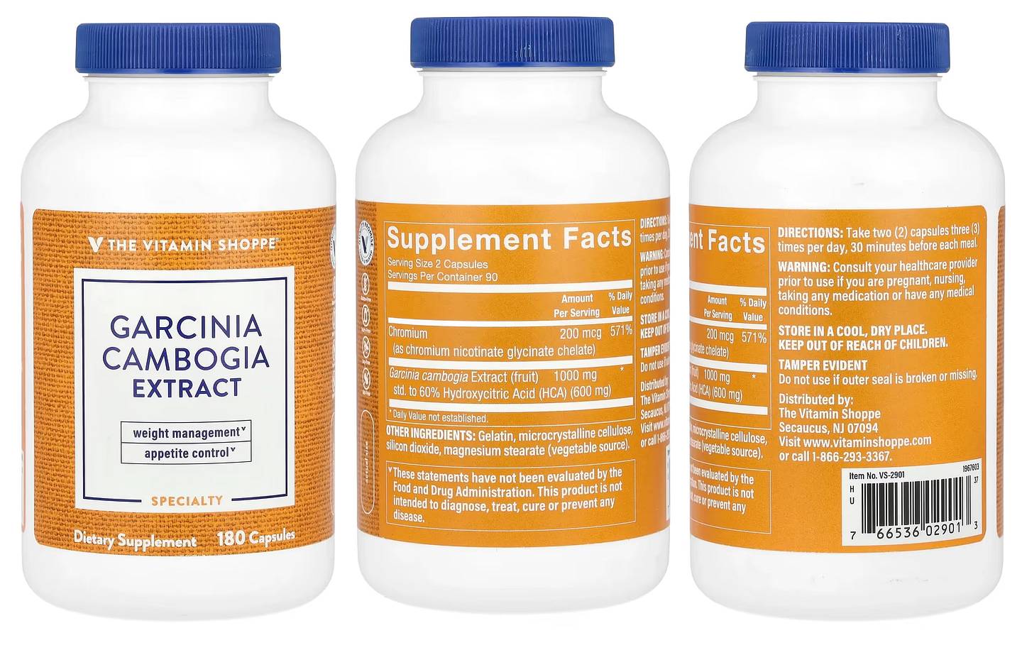 The Vitamin Shoppe, Garcinia Cambogia Extract packaging