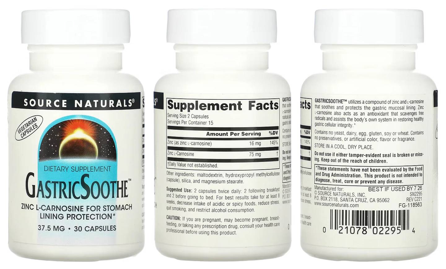 Source Naturals, GastricSoothe packaging