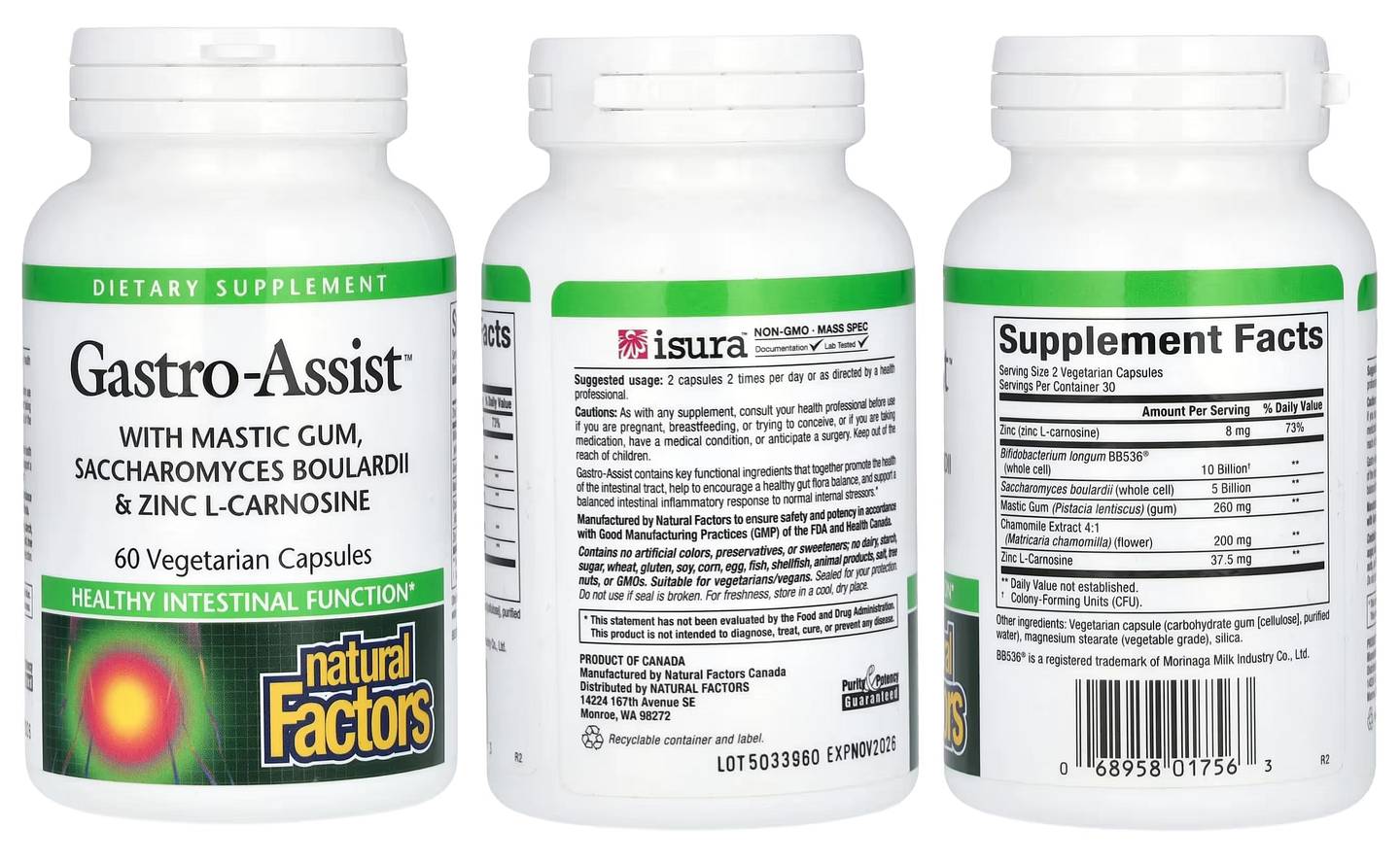 Natural Factors, Gastro-Assist™ with Mastic Gum packaging