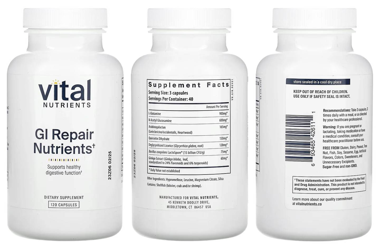 Vital Nutrients, GI Repair Nutrients packaging