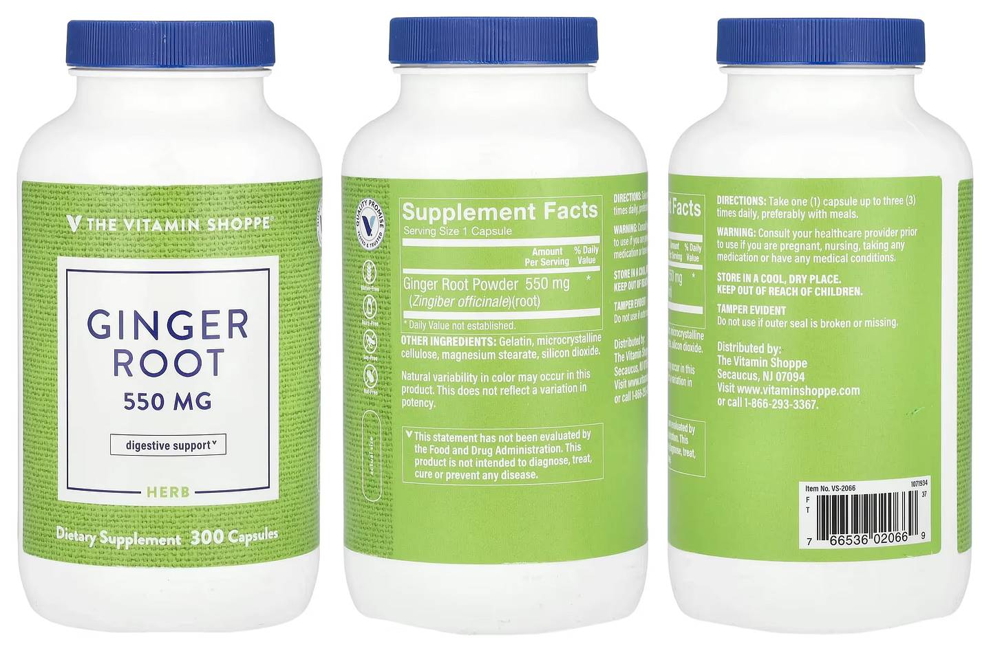 The Vitamin Shoppe, Ginger Root packaging