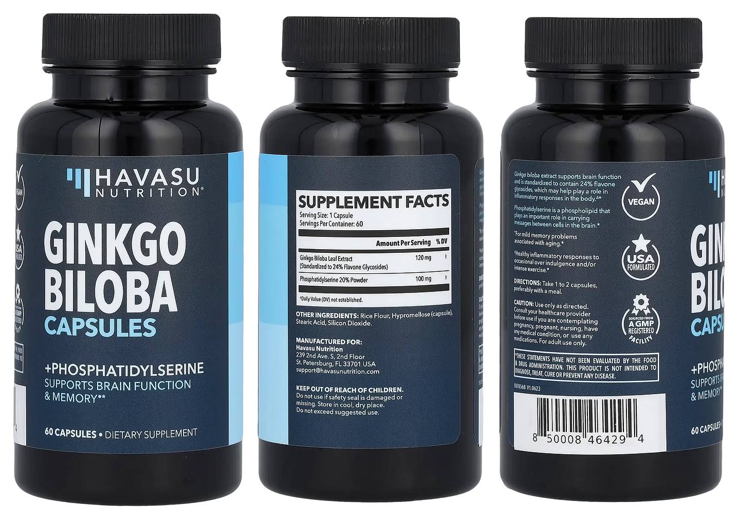 Havasu Nutrition, Ginkgo Biloba packaging