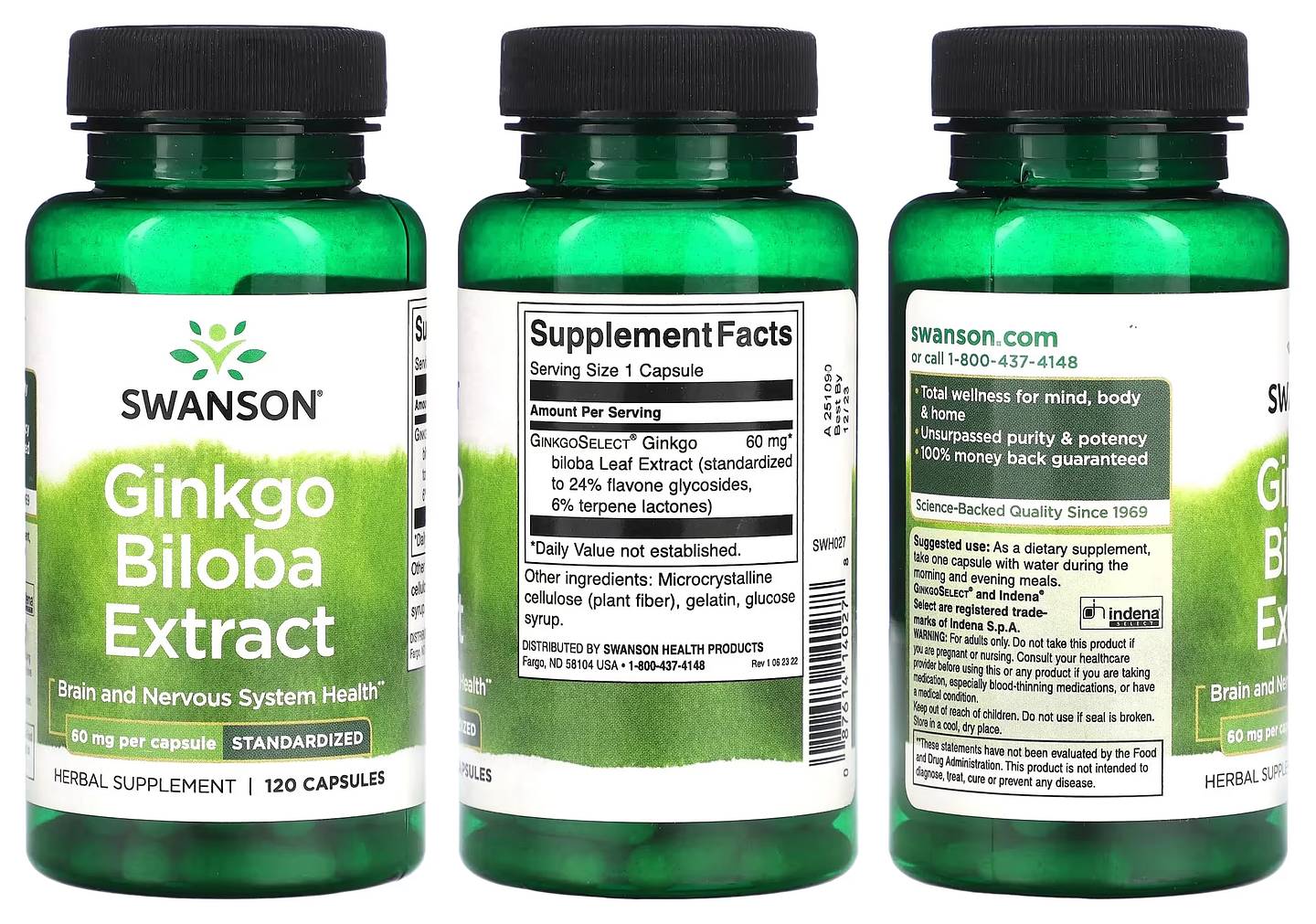 Swanson, Ginkgo Biloba Extract packaging