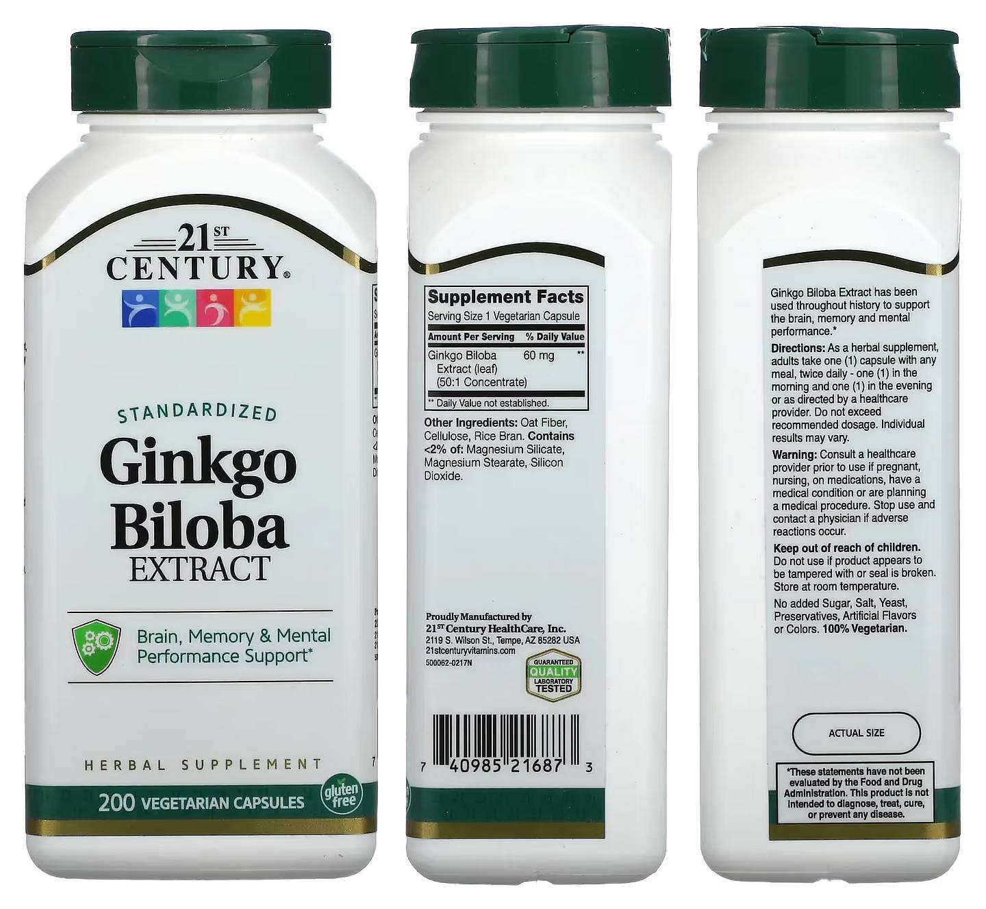 21st Century, Ginkgo Biloba Extract packaging