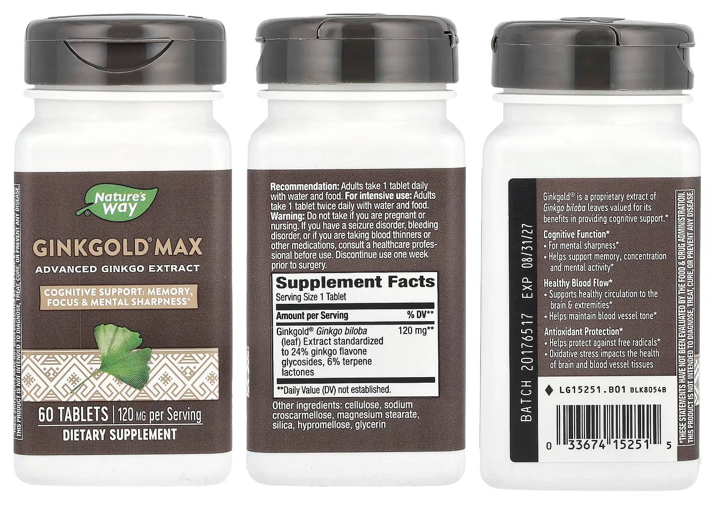 Nature's Way, Ginkgold Max packaging