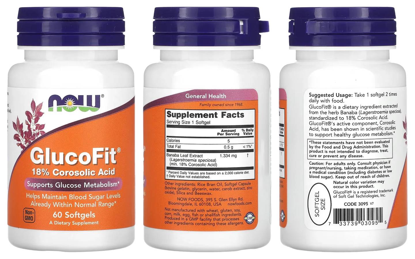 NOW Foods, GlucoFit packaging