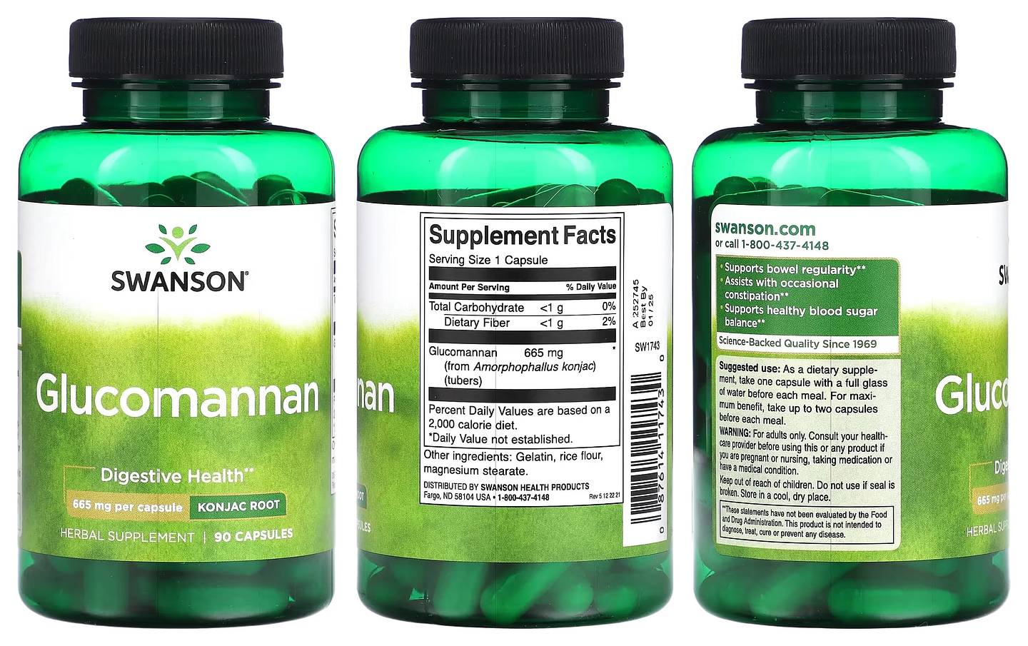 Swanson, Glucomannan packaging