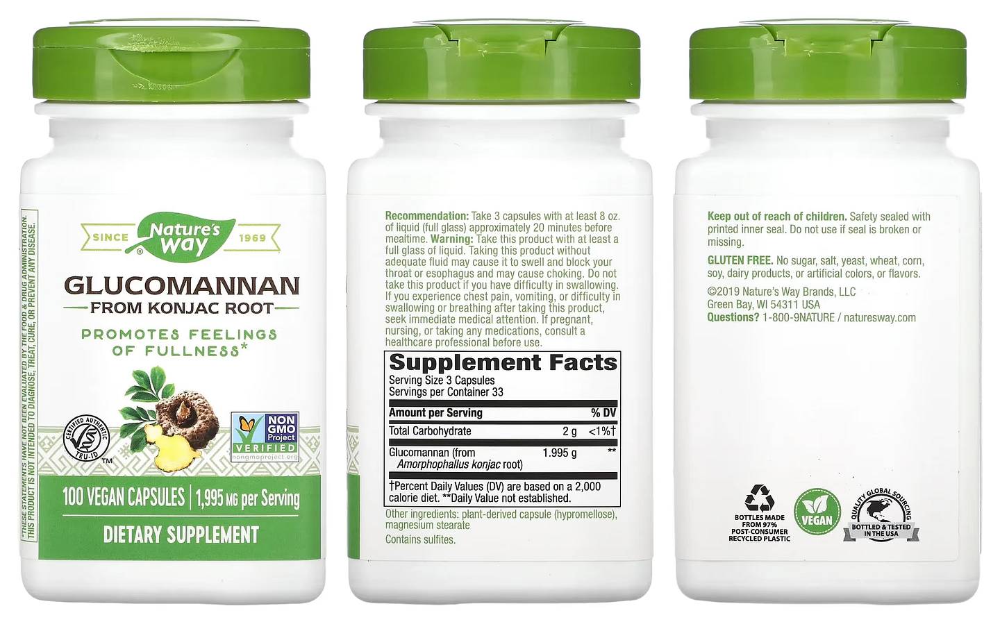 Nature's Way, Glucomannan from Konjac Root packaging