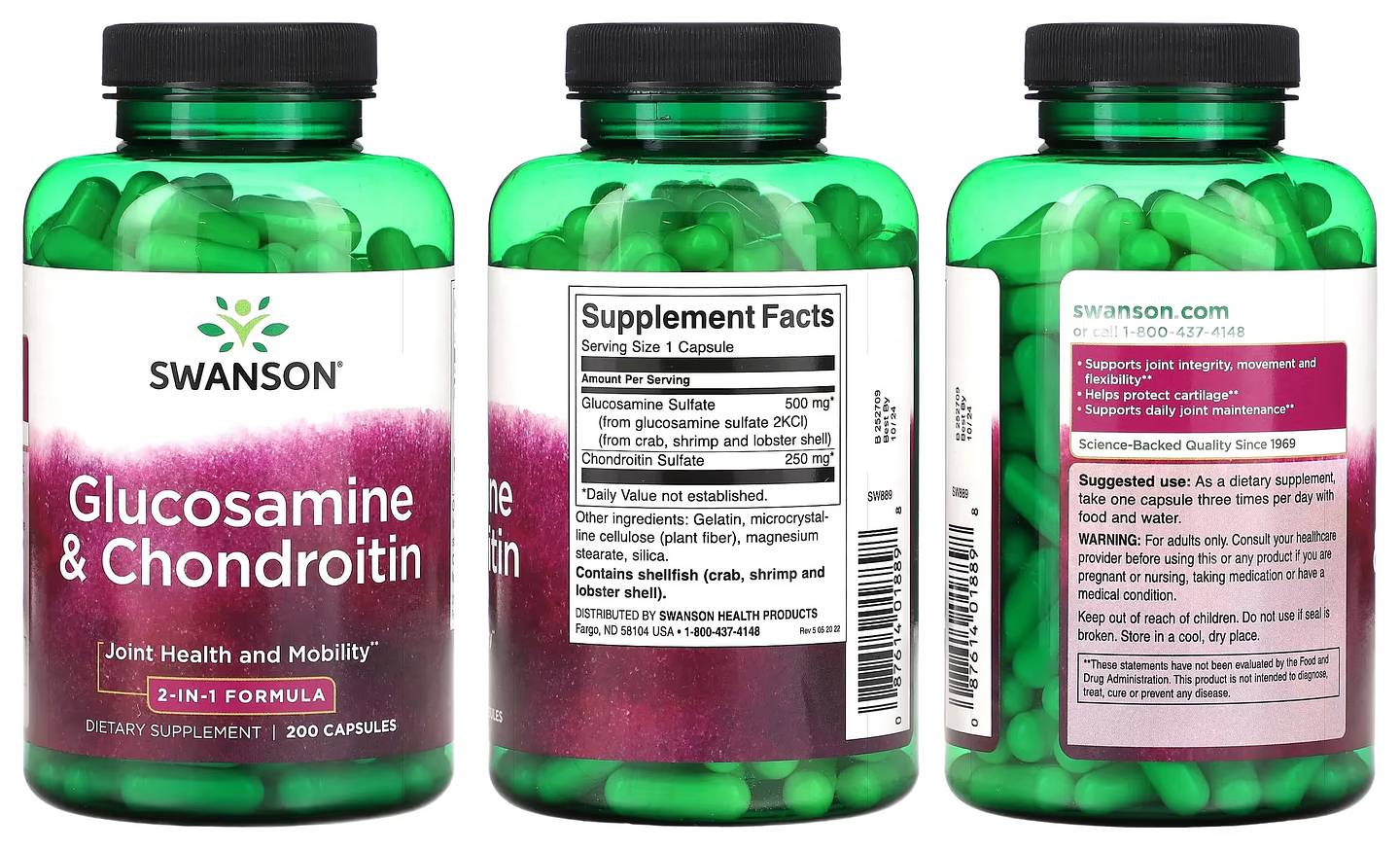 Swanson, Glucosamine & Chondroitin packaging