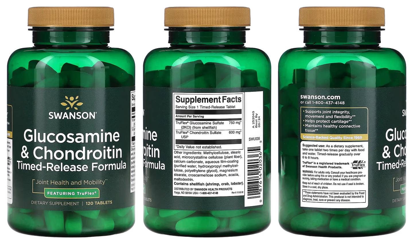 Swanson, Glucosamine & Chondroitin packaging