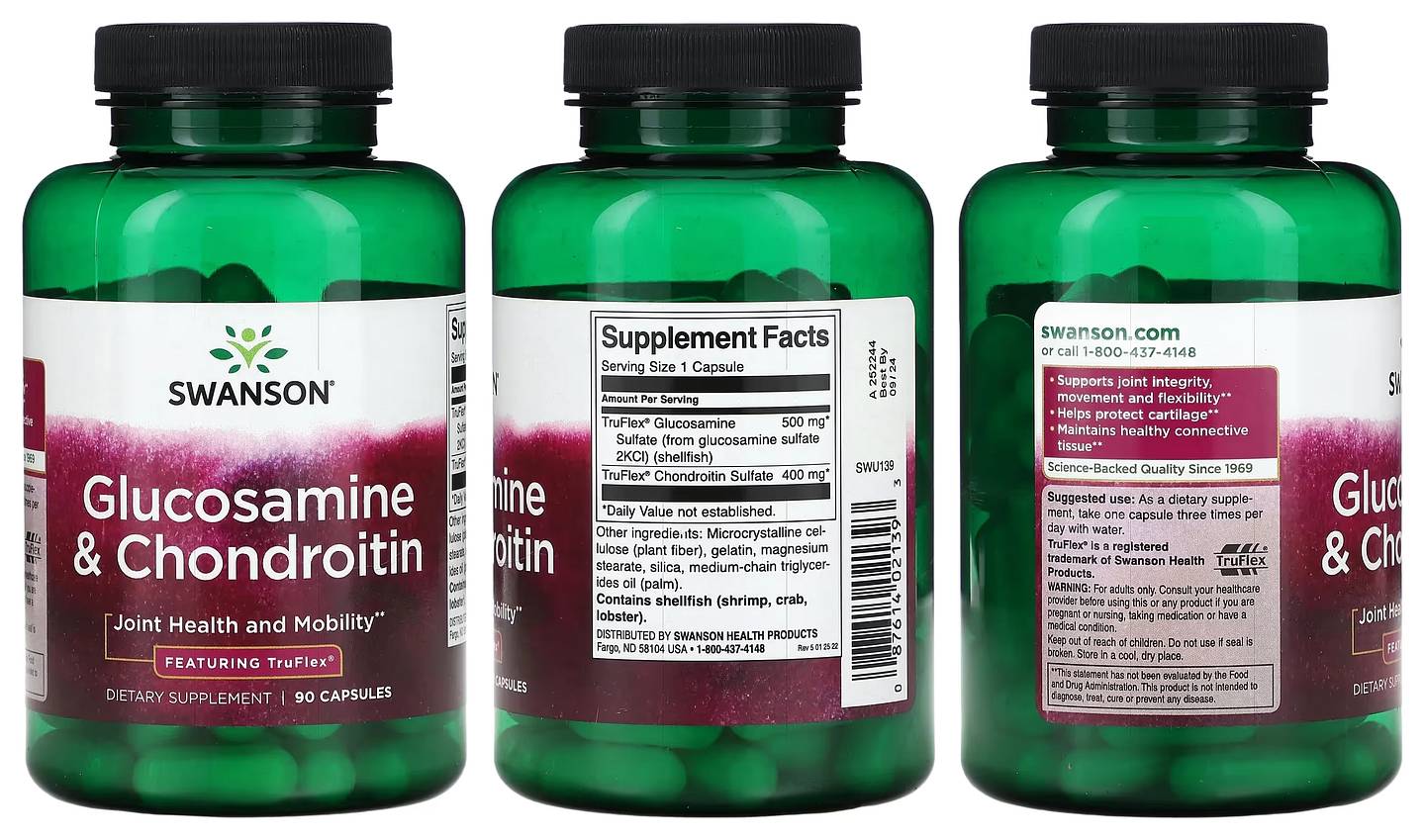 Swanson, Glucosamine & Chondroitin packaging