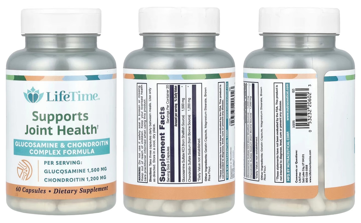 LifeTime Vitamins, Glucosamine & Chondroitin Complex Formula packaging