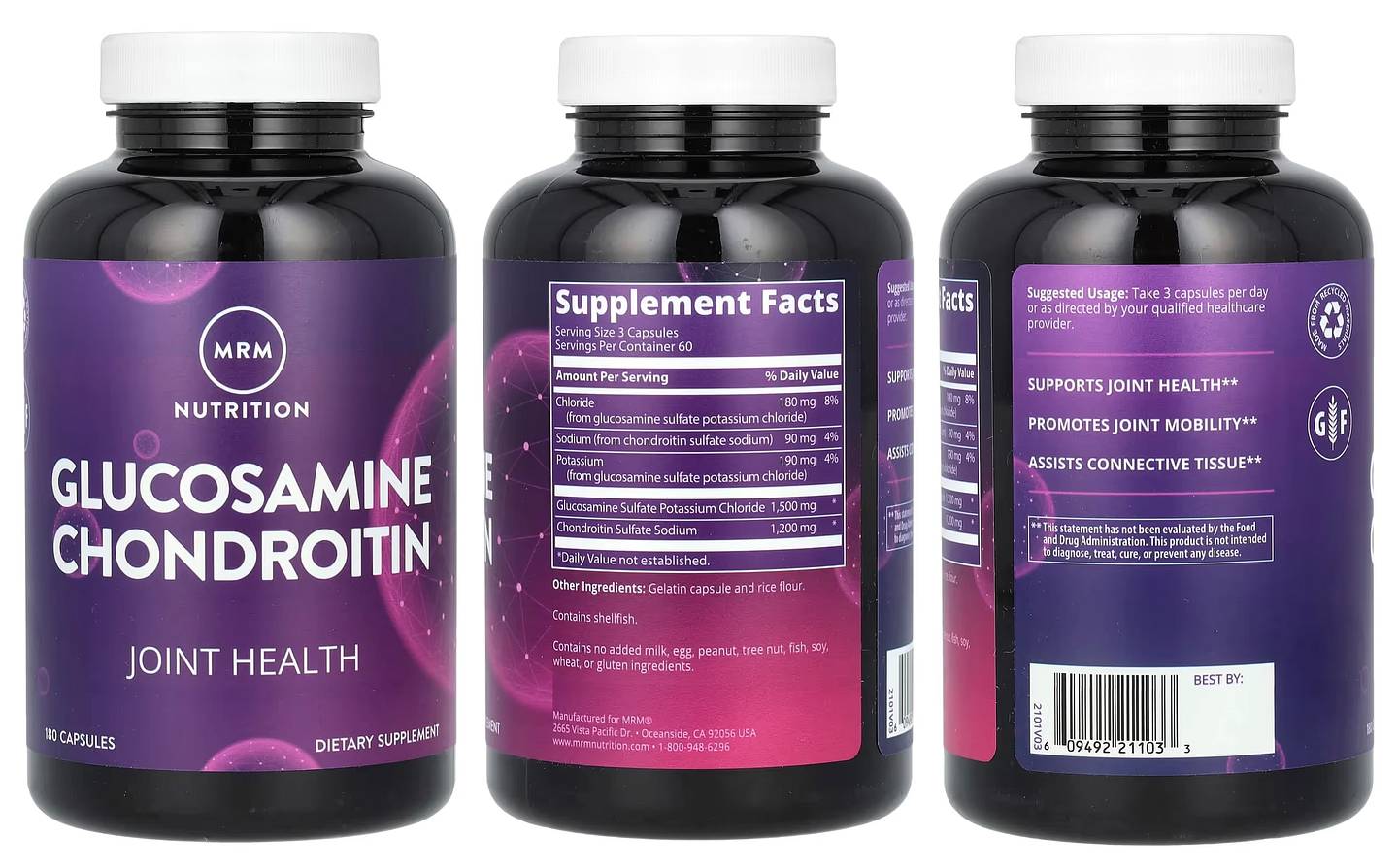 MRM Nutrition, Glucosamine Chondroitin packaging