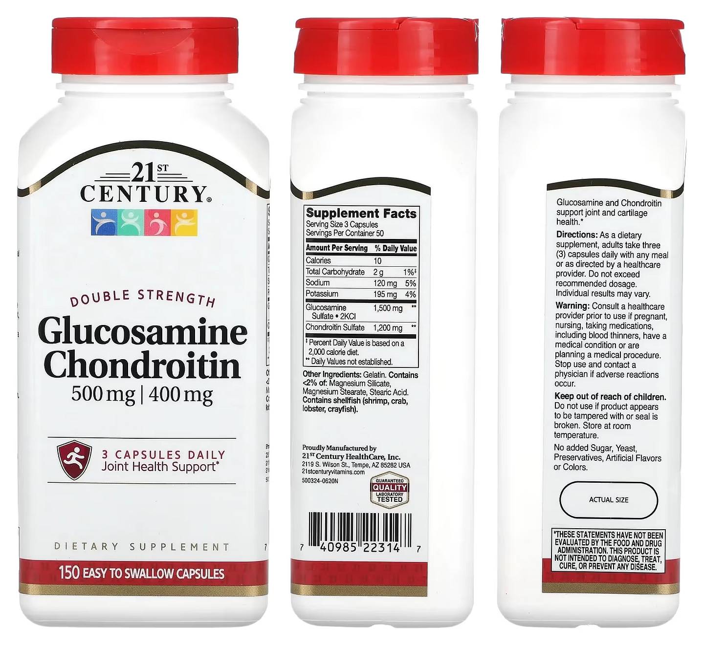 21st Century, Glucosamine Chondroitin, Double Strength packaging