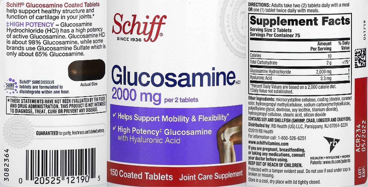 Schiff, Glucosamine HCl label