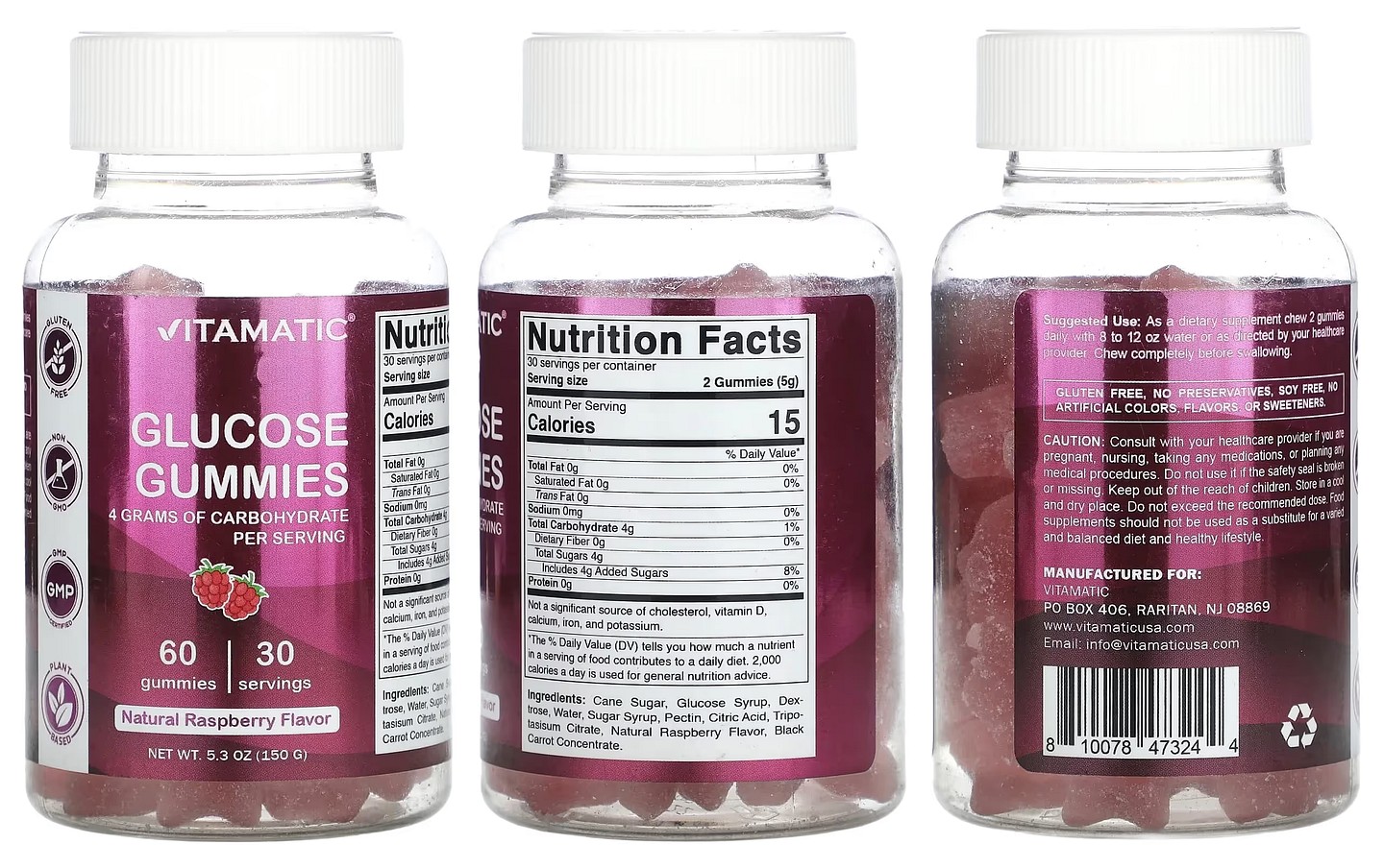 Vitamatic, Glucose Gummies packaging