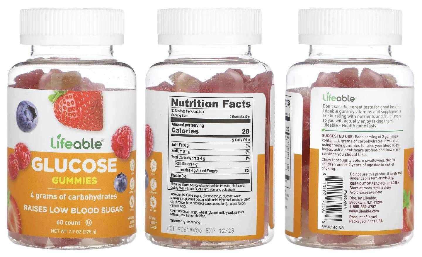 Lifeable, Glucose Gummies packaging