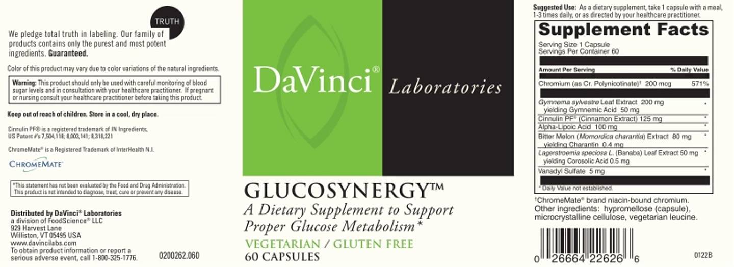 DaVinci Laboratories of Vermont, Glucosynergy label