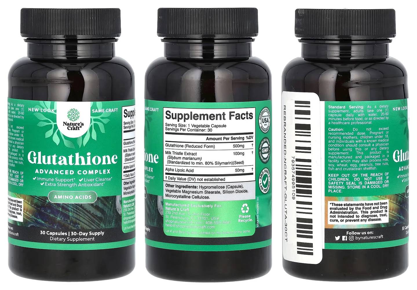 Nature's Craft, Glutathione packaging