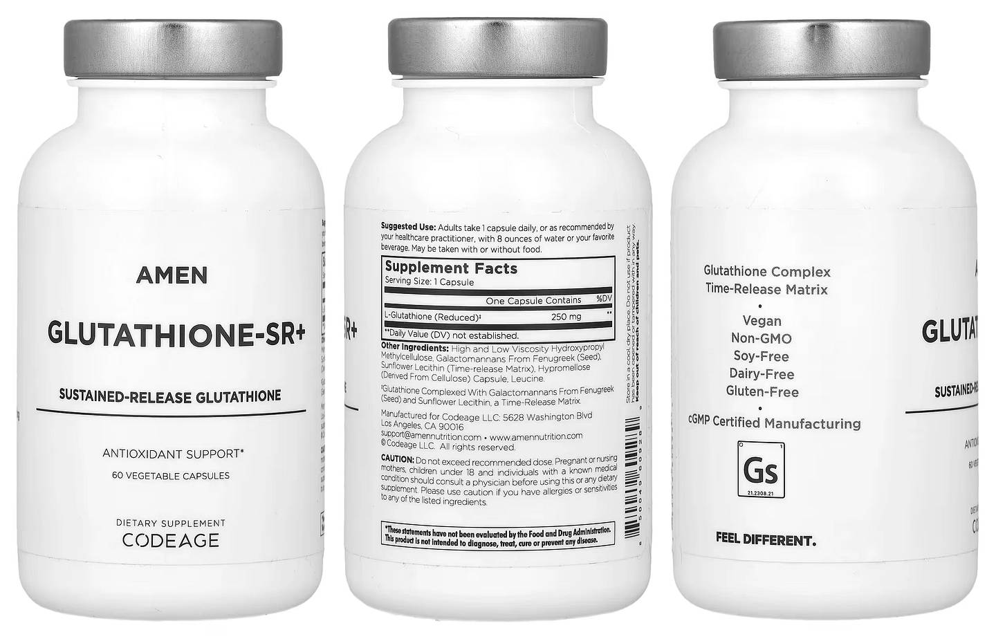 Codeage, Glutathione-SR+ packaging