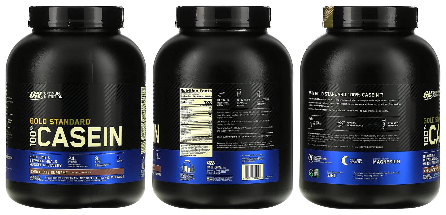 Optimum Nutrition, Gold Standard 100% Casein, Chocolate Supreme packaging