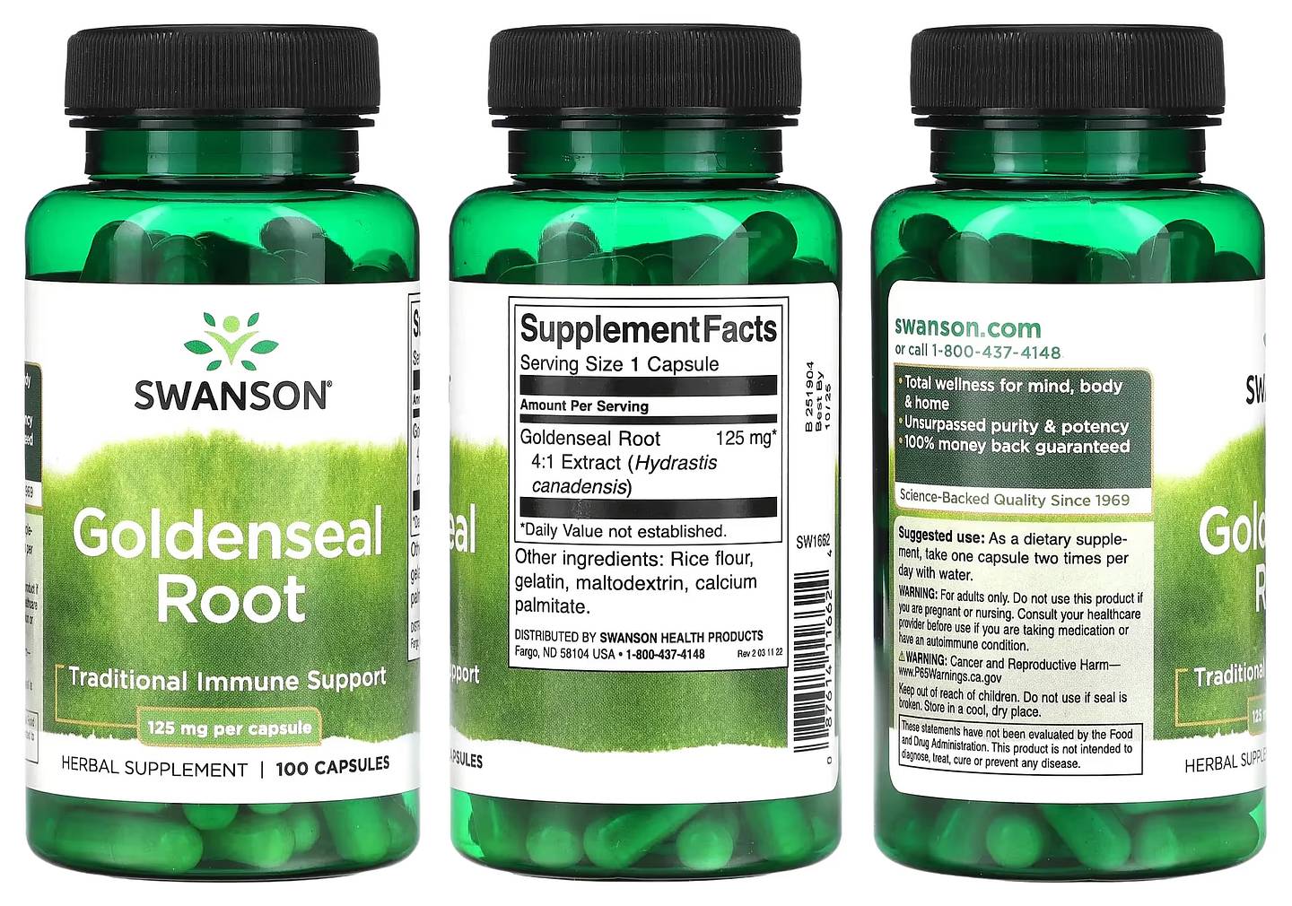 Swanson, Goldenseal Root packaging