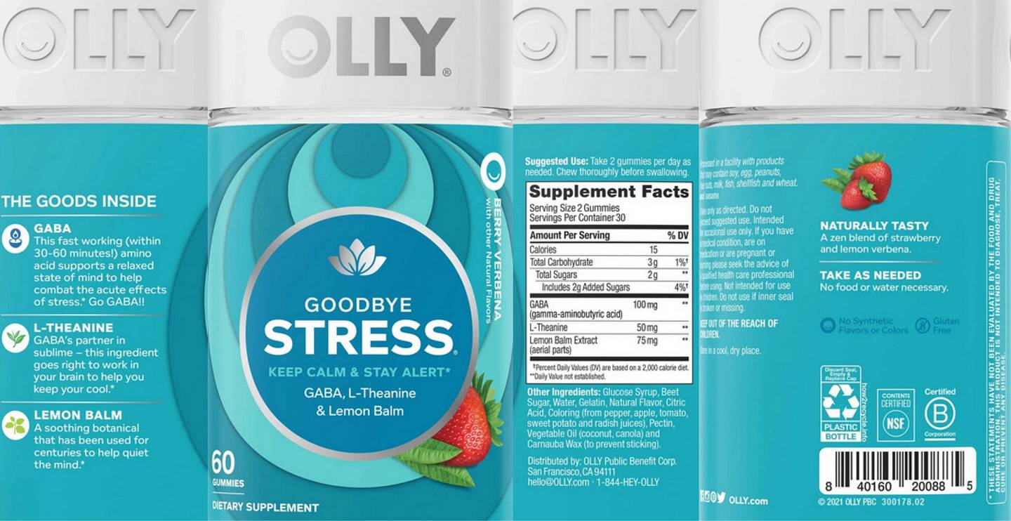 OLLY, Goodbye Stress label