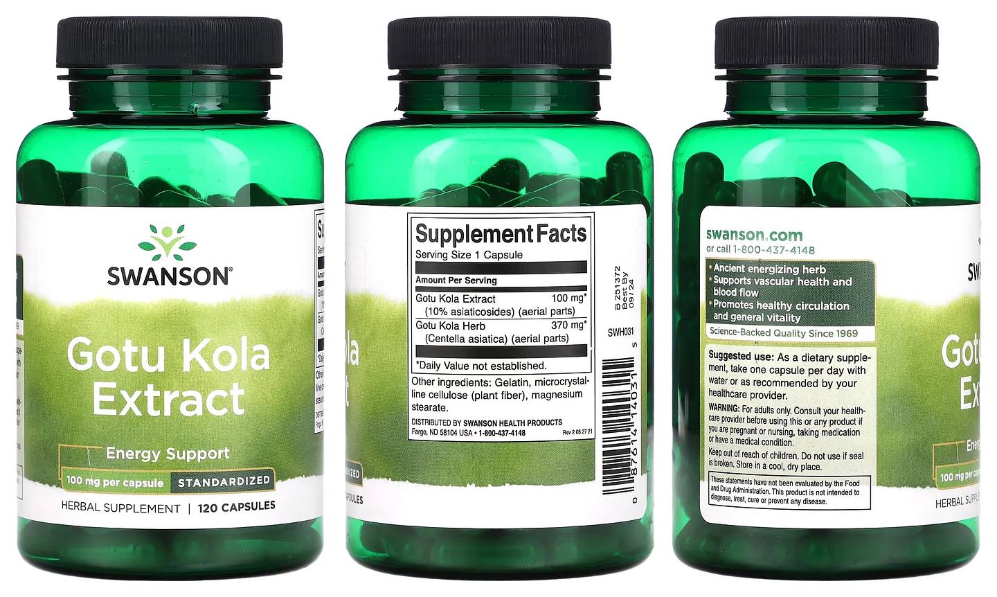 Swanson, Gotu Kola Extract packaging