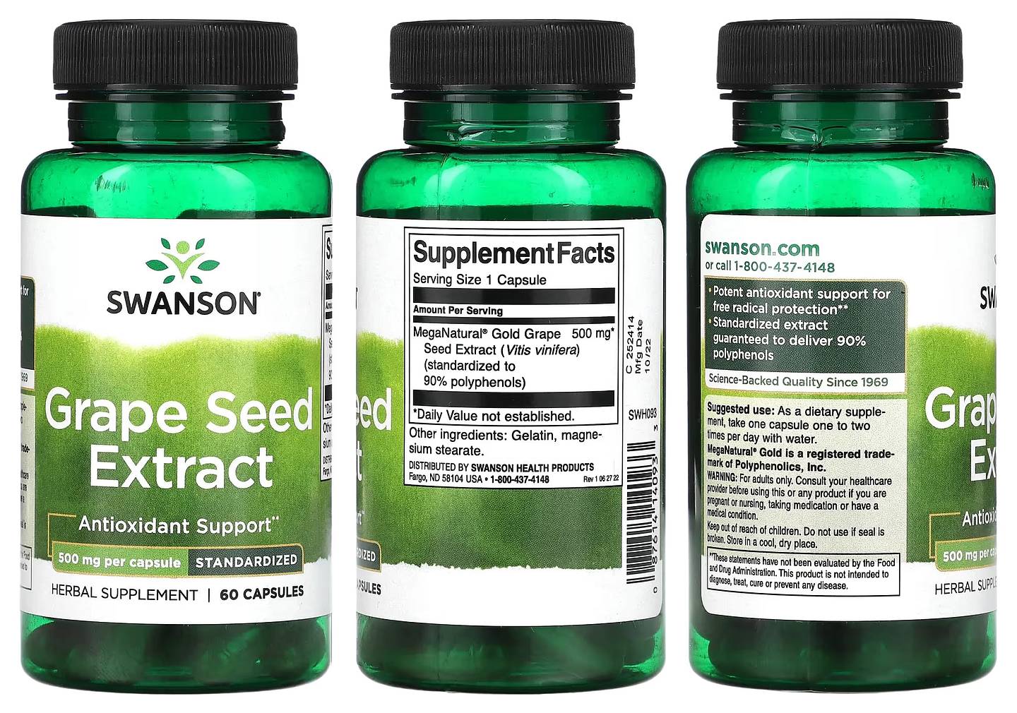 Swanson, Grape Seed Extract packaging