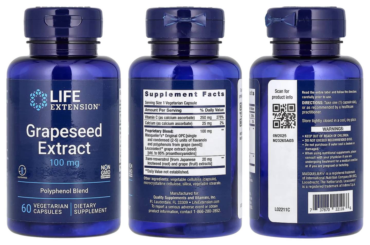 Life Extension, Grapeseed Extract packaging