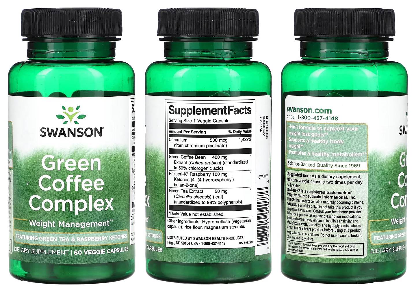 Swanson, Green Coffee Complex packaging