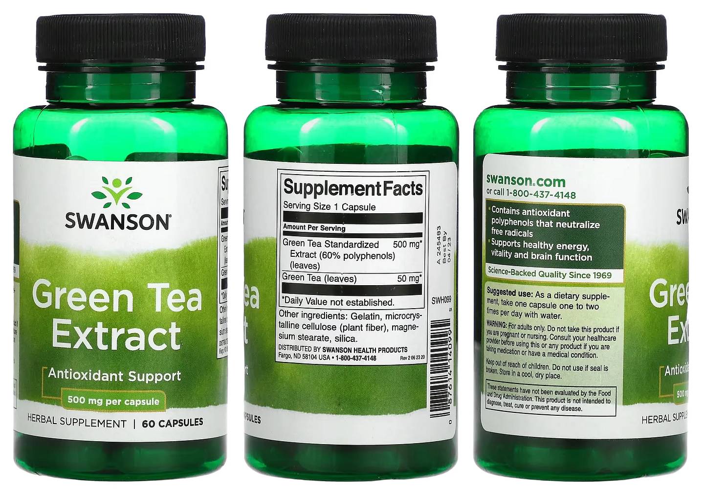 Swanson, Green Tea Extract packaging