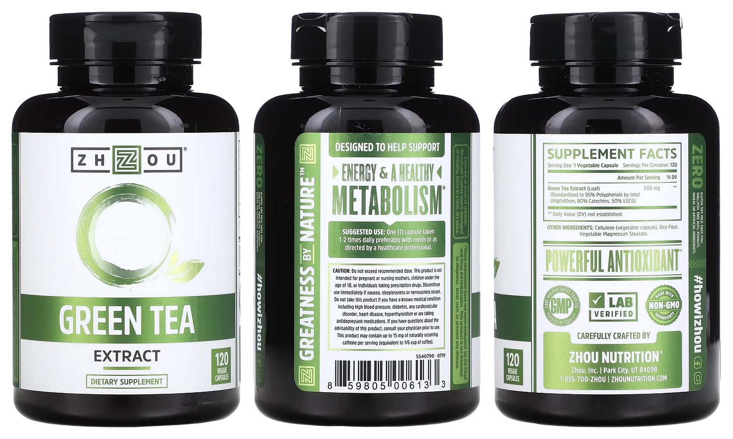Zhou Nutrition, Green Tea Extract packaging