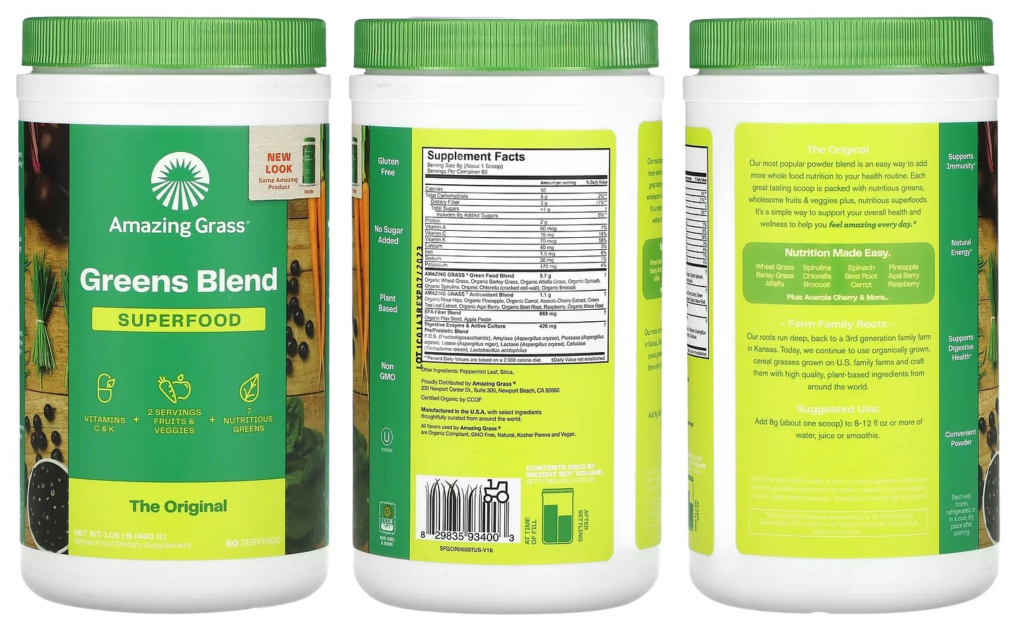 Amazing Grass, Greens Blend Superfood, The Original packaging