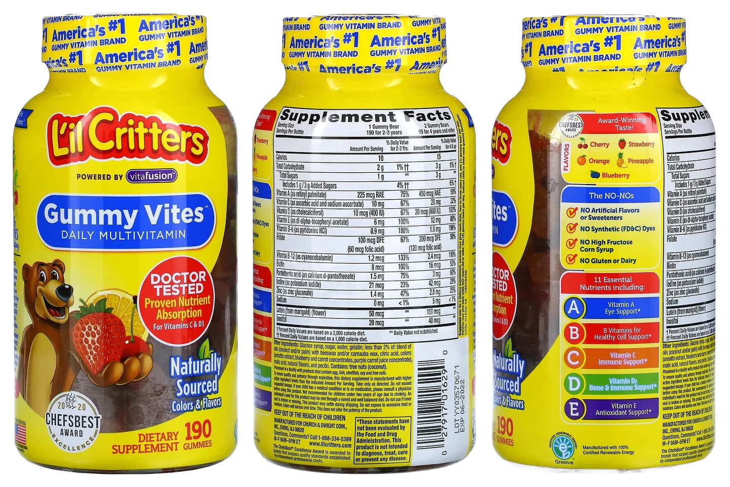 L'il Critters, Gummy Vites Daily Multivitamin packaging