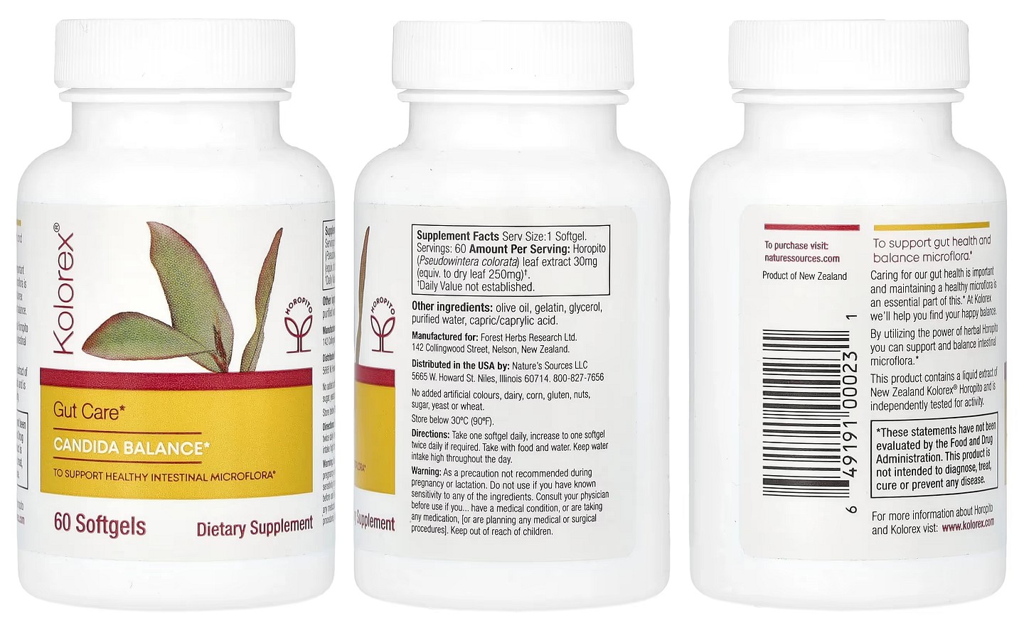 Kolorex, Gut Care packaging