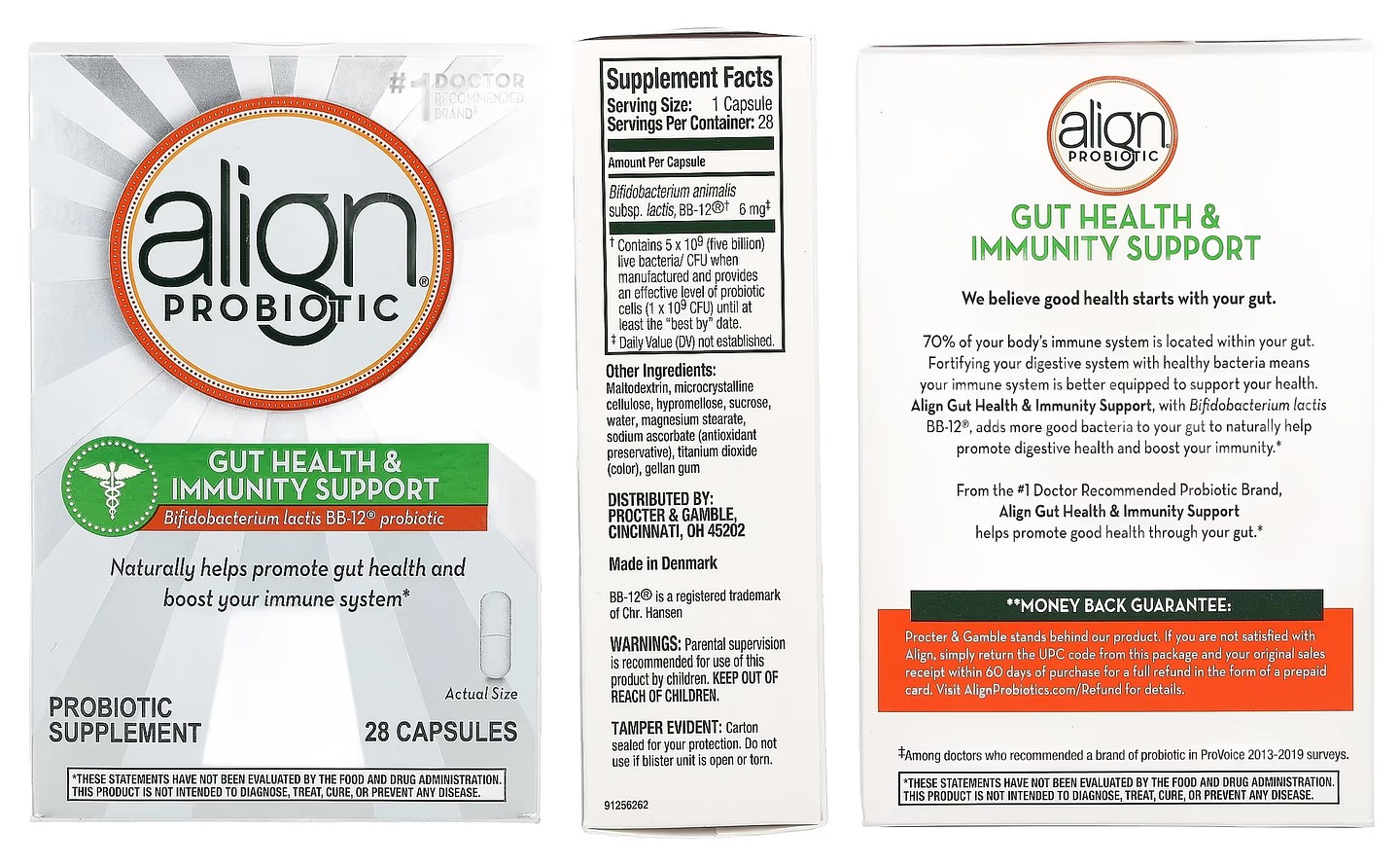Align Probiotics, Gut Health & Immunity Support packaging
