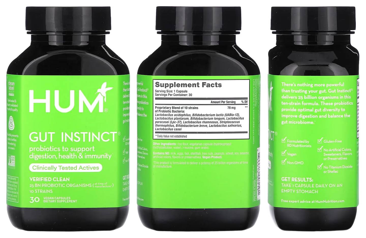 HUM Nutrition, Gut Instinct packaging