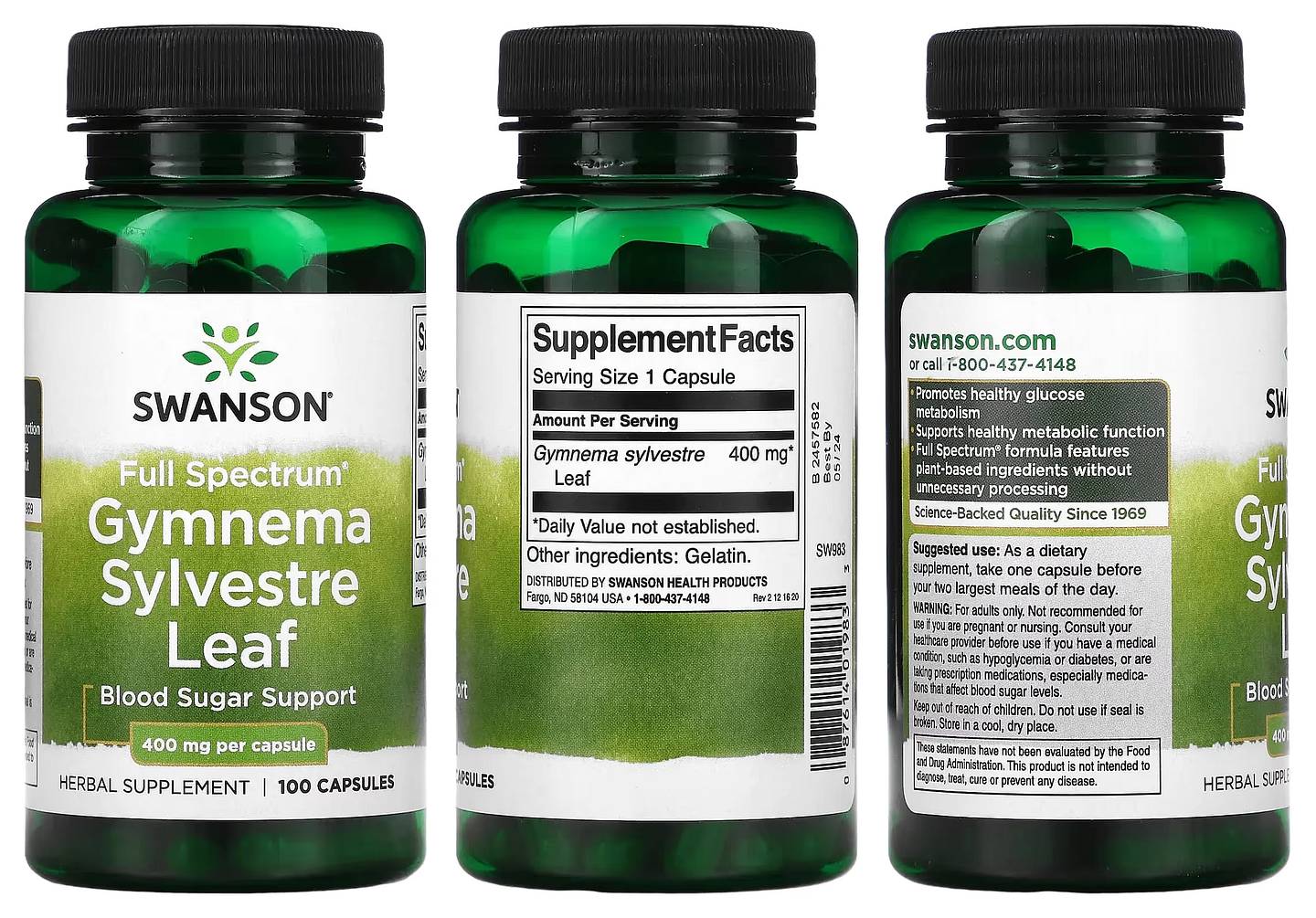 Swanson, Gymnema Sylvestre Leaf packaging