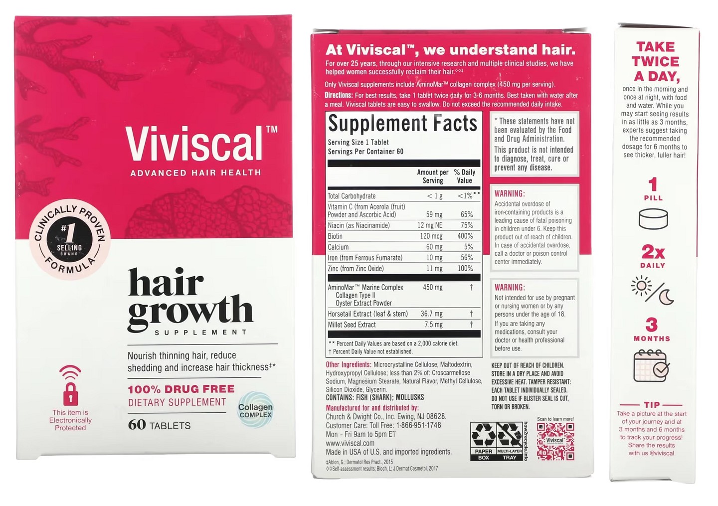 Viviscal, Hair Growth Supplement packaging