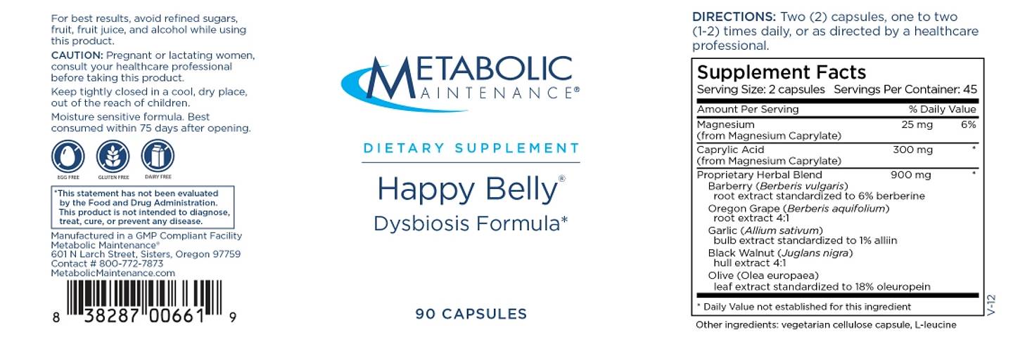 Metabolic Maintenance, Happy Belly label